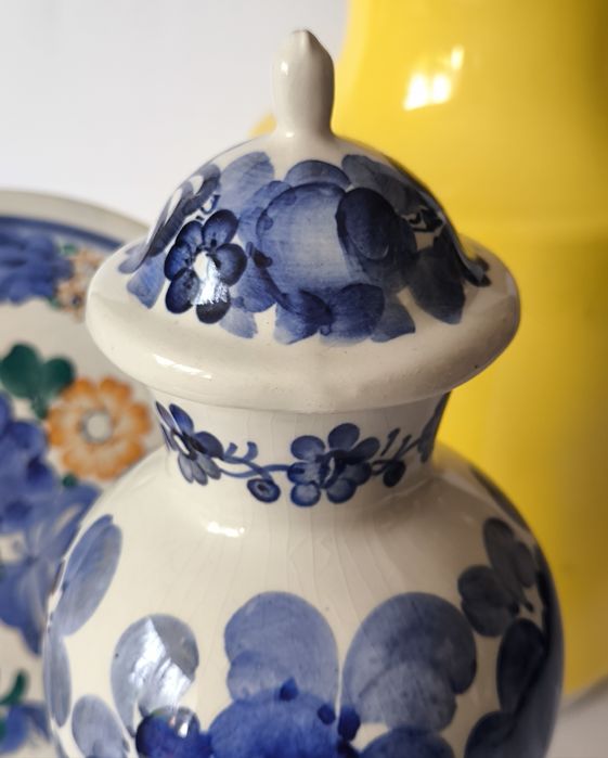 Amfora wazon Włocławek piękny stary fajans 31 cm