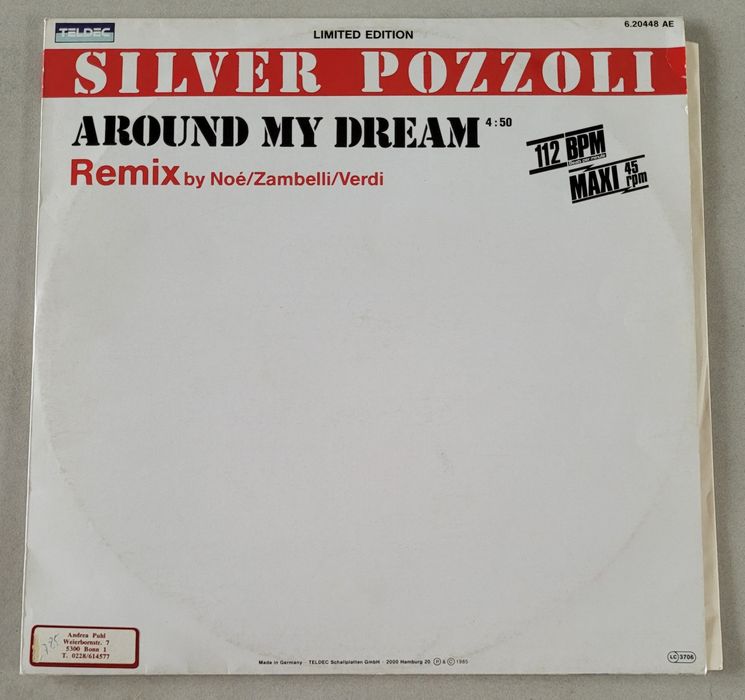 Silver Pozzoli - Around My Dream (Remix) Italo-Disco Maxi Singiel 12"