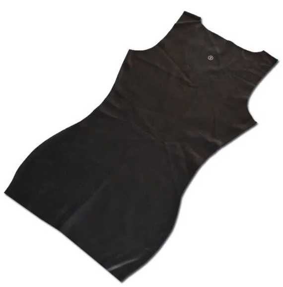 919/ Mini nowa sukienka na ramiączakch latex lateks 0,4 mm XL czarna
