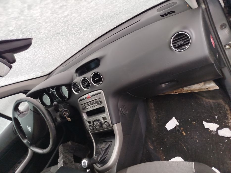 Peugeot 308 deska rozdzielcza konsola pasy airbag komplet wysyłka