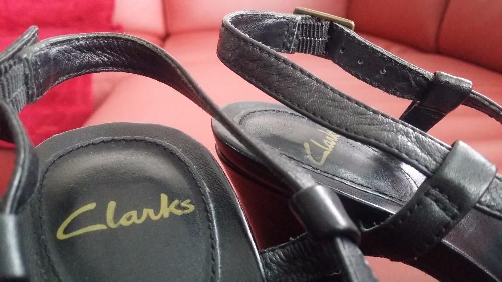 Buty sandały Clarks na platformie skóra 39 (6) i 40 (6,5) stan idealny