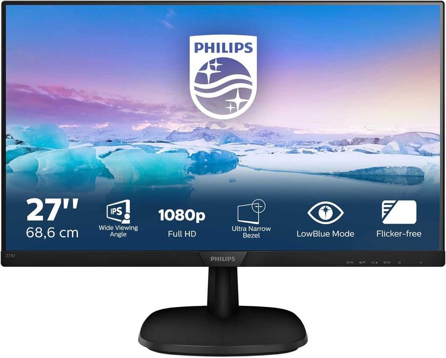 Монітор 27" Philips V Line 273V7QJAB/00 Full HD IPS 75 Гц - Новий запакований.
