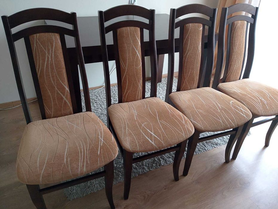 stół + 4 krzesła - stół 80x120