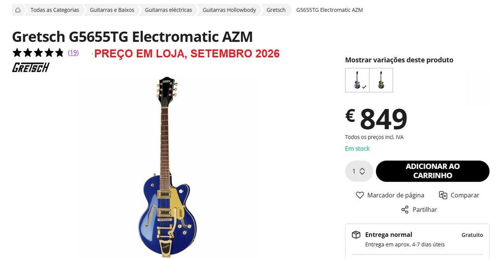 Guitarra Gretsch G5655TG Electromatic AZM