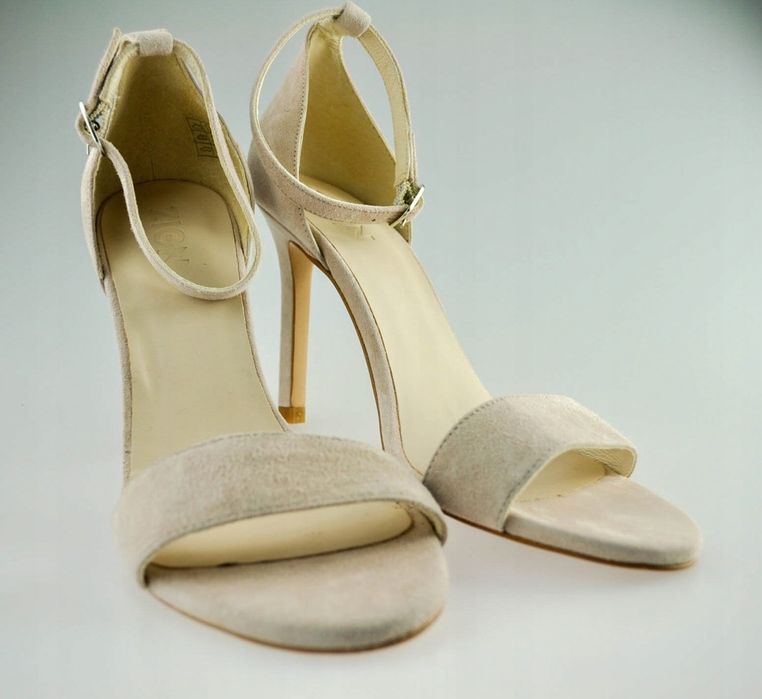 Buty Zign Sandały na obcasie Welur r.40