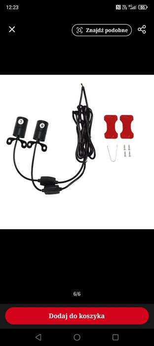 Oświetlenie dodatkowe skrzydła anioła  moto skuter quad