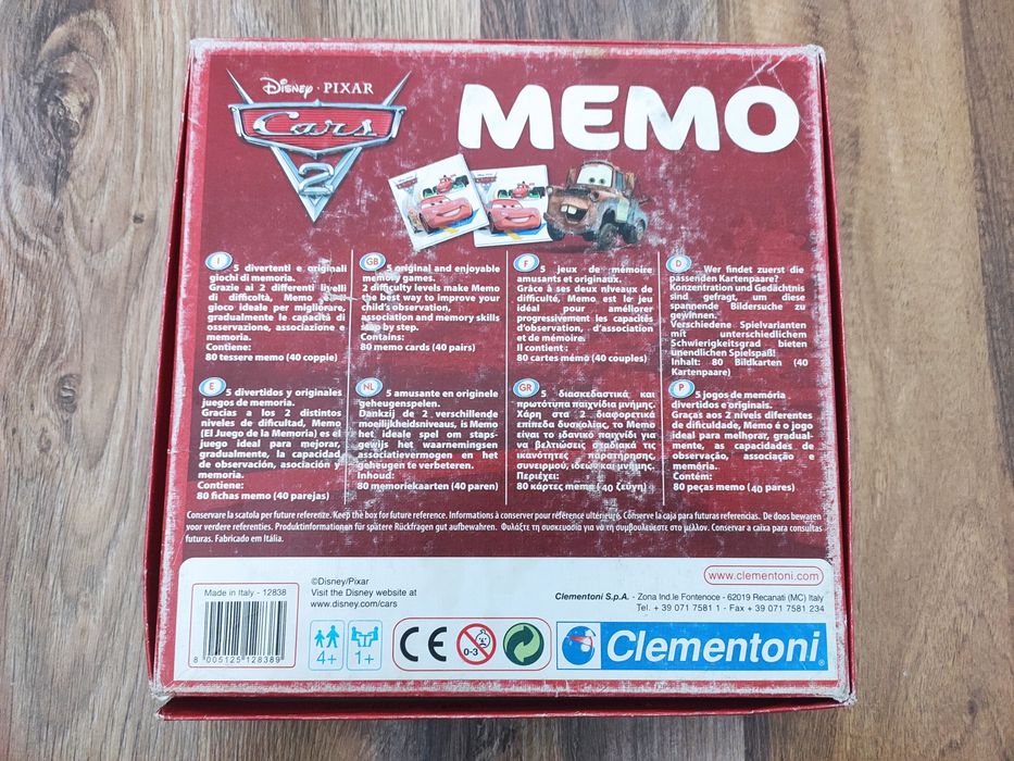 Memo Disney Pixar Cars 2 - Clementoni memory