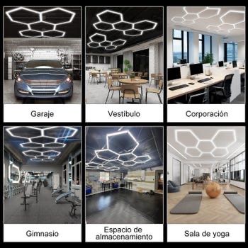 Lâmpada LED Hexagonal, Estrutura Branca