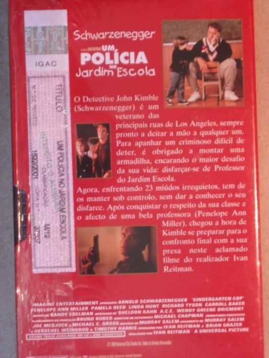 Filme VHS, Um Policia no Jardim Escola - a estrear