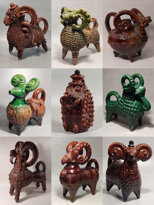 АВТОРСКИЕ скульптура-сосуд ОПОШНЯ статуэтка Керамика Майолика СССР