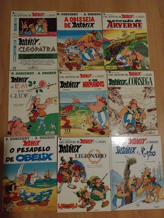 bandas desenhadas Asterix, Lucky Luke e Tintin