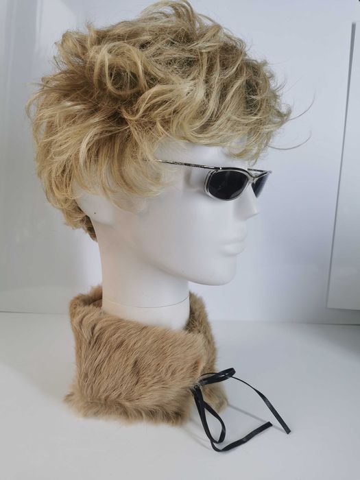 kołnierzyk  stójka skóra naturalna