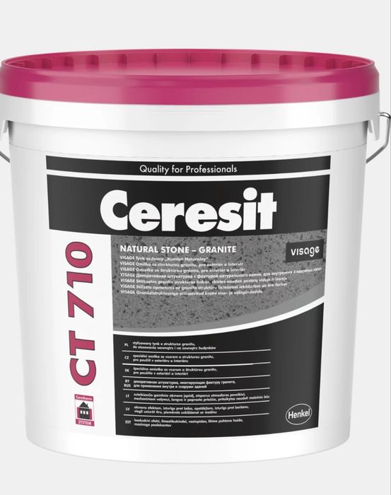 Ceresit - CT 710 VISAGE - tynk ozdobny efekt granitu CALCUTTA ANTHRACITE