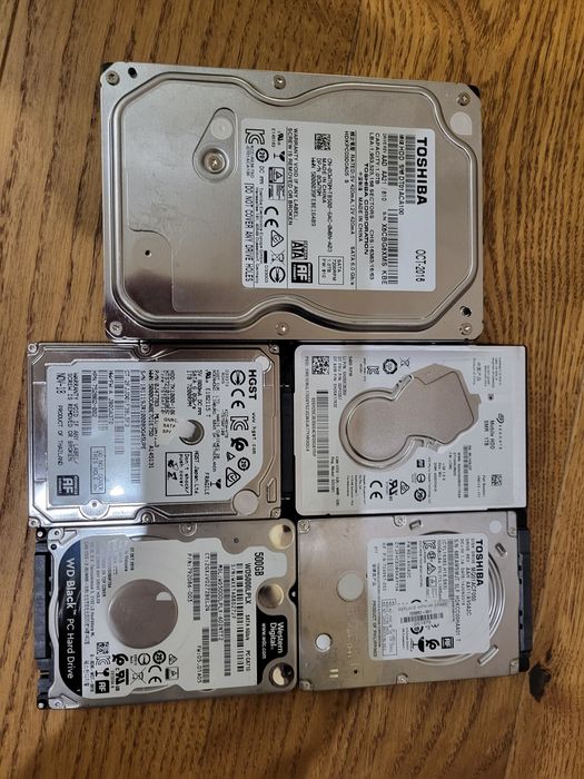 Жорсткі диски HDD 2.5"/3.5" об'ємом 500Gb/1Tb