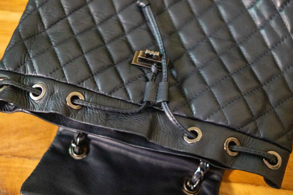 mochila Anna Luchini azul escura