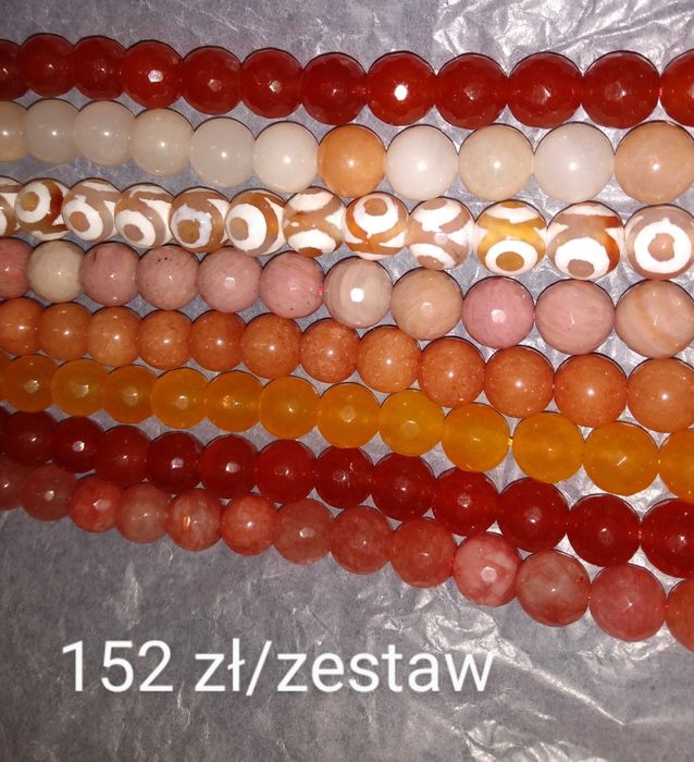 Korale, kamienie naturalne zestawy do tworzenia biżuterii