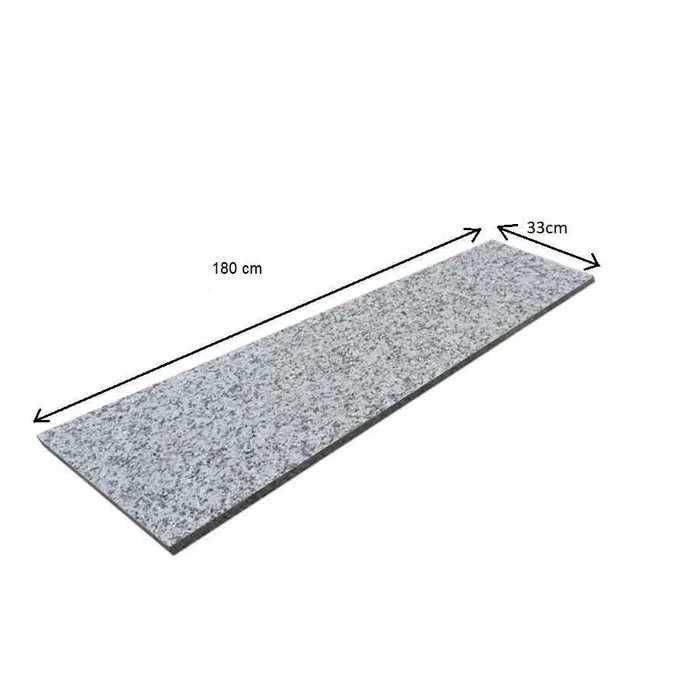 GRANIT Schody granitowe 150x33x2 cm stopień kamienny szary