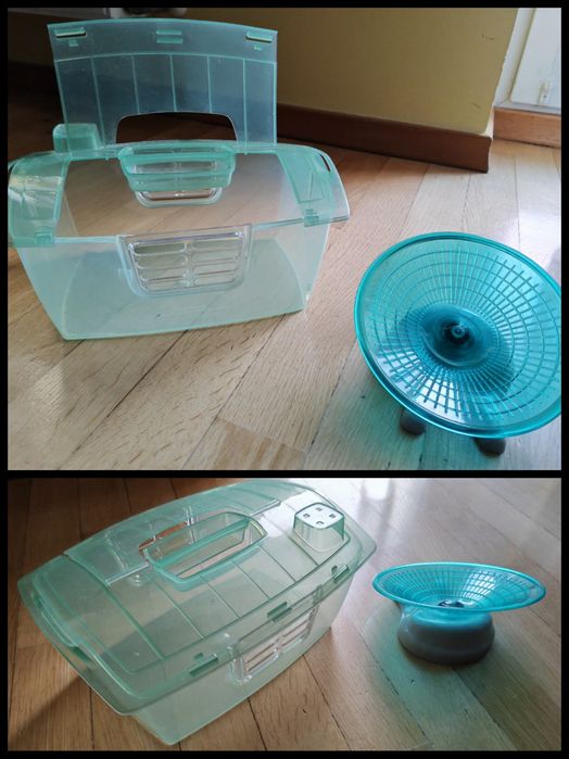 Klatka dla gryzoni INTER-ZOO Pinky 3 transporter+ trociny+ karma itp.