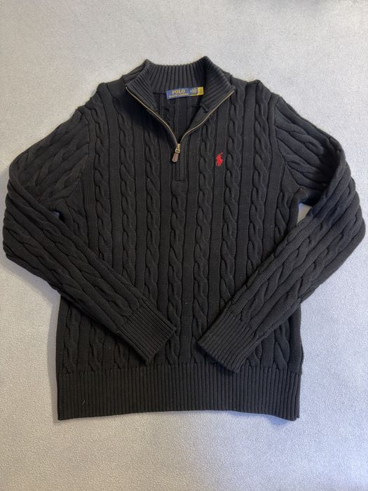 Czarny sweter ralph lauren half zip
