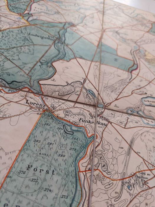 Stara mapa na płótnie Kaszuby