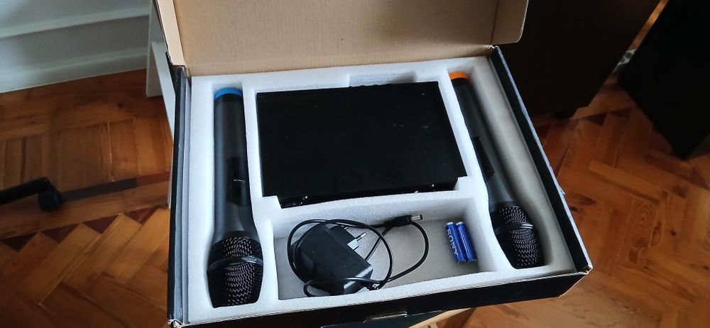 Kit Microfones com amplificador