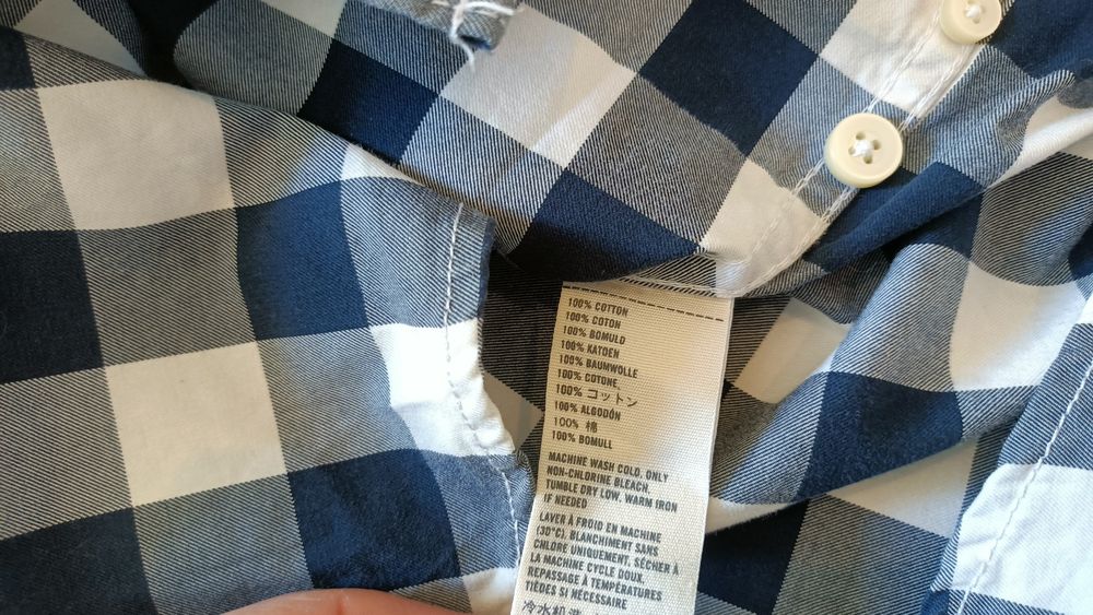 Abercrombie & Fitch Koszula w Kratę Męska roz S długi rękaw