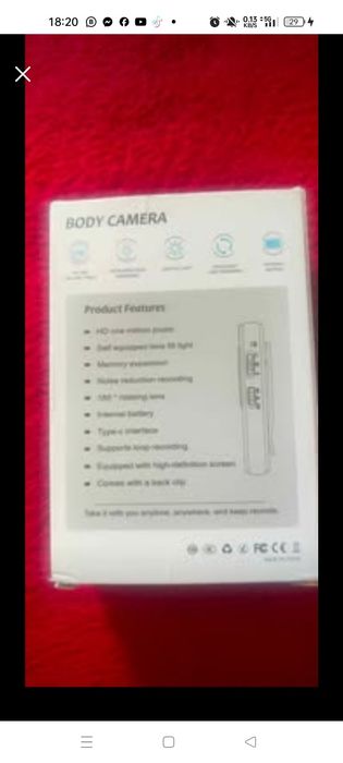 Câmera de corpo 1080p com gravação de áudio e vídeo Wearable Body Cam
