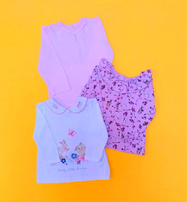 Набор теплой одежды для девочки 9-12 мес. (74-80см).  Цена за набор.