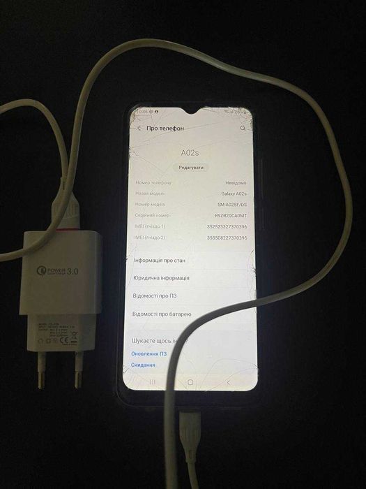 Продам БУ Телефон Galaxy A02s + зарядка , чохол