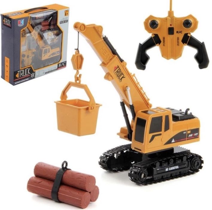 Дитячий підіймальний кран на пульті з ефектною підсвіткою та звуком