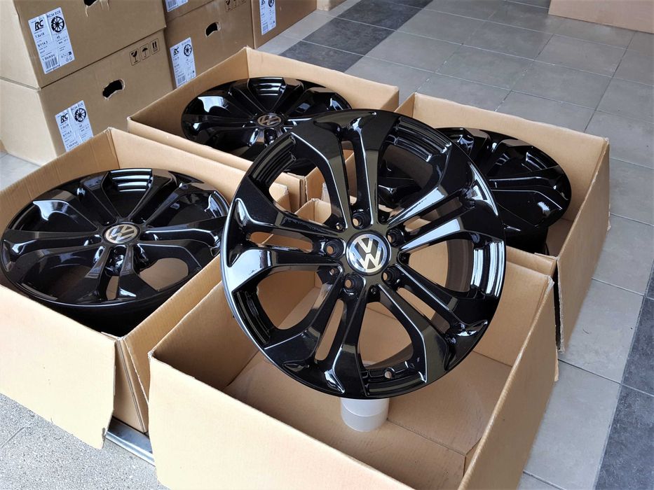 Alufelgi 17 5x112 VW Passat Touran Jetta Caddy T-Roc Arteon Golf Czarne ! 895#