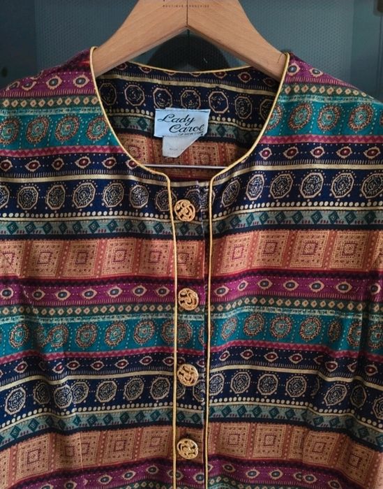 Marynarka żakiet vintage z USA 42 etno boho retro