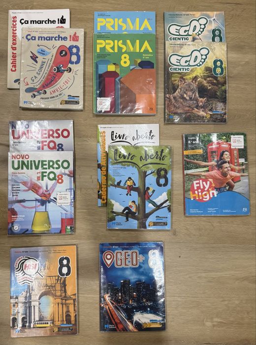 Livros escolares para o 8º ano