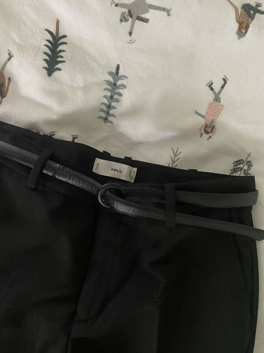 Eleganckie klasyczne spodnie garniturowe damskie mango czarne 36 S