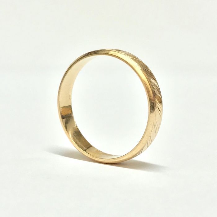 Złota OBRĄCZKA damska 14K oryginalny WZÓR ciekawa