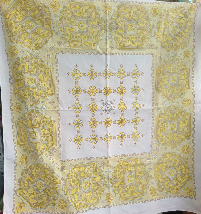 Скатертина вінтажні, коттон, жаккард, кольчуга