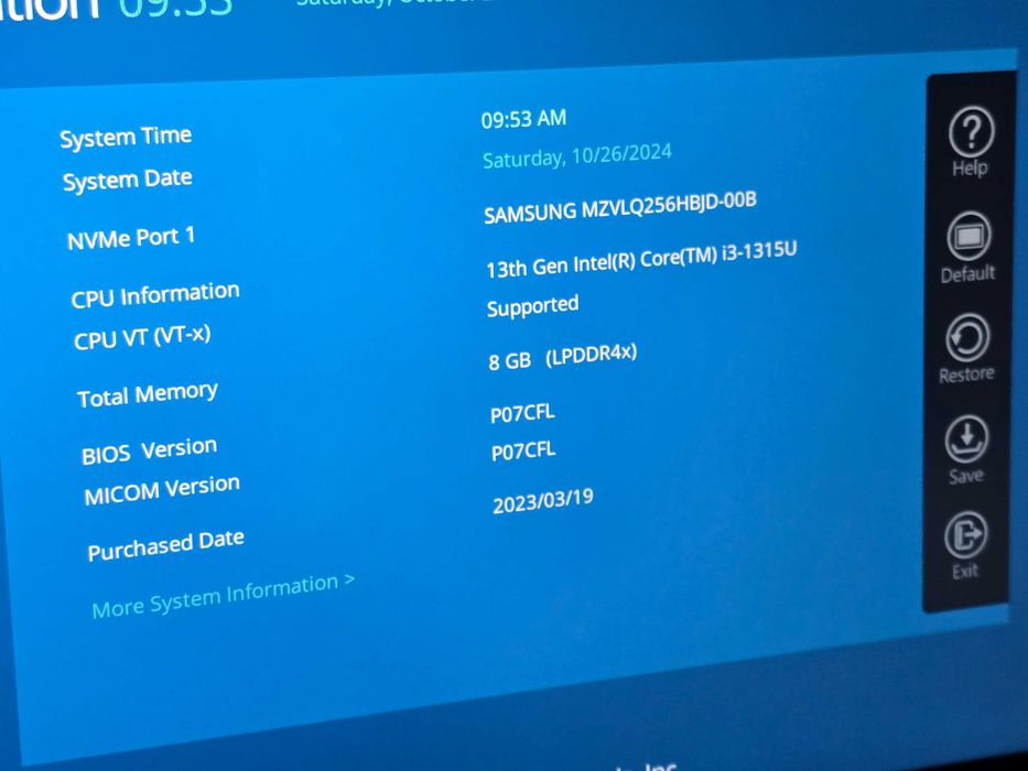 Samsung Galaxy Book3, Intel Core i3-1315U. 15.6 Full HD. 2023