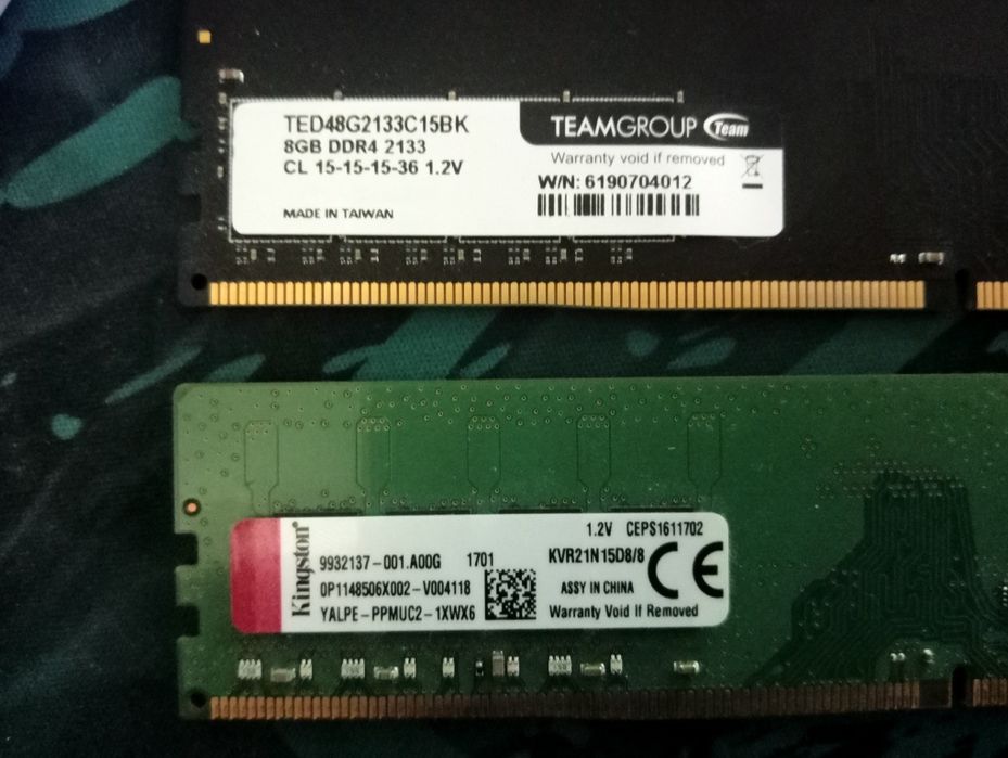 DDR4 16 ГБ 2133 Kingston Teamgroup