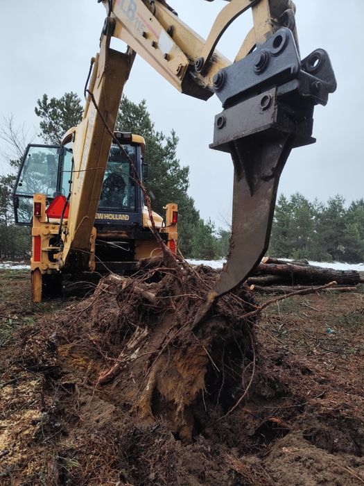 Usługi minikoparka, koparko ładowarka,Wyrywanie korzeni,młot wiertnica