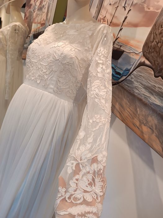 ASOS,Suknia ślubna,tiul,koronka,r 40