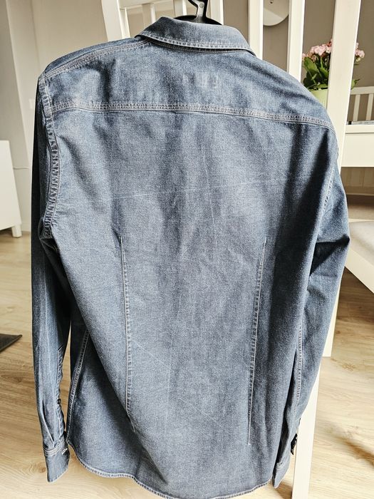 Modna, bawełniana koszula jeansowa Trussardi, o 500 zł TANIEJ!