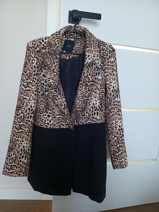 Płaszcz wiosenny elegancki czarny S