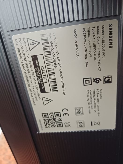 Smart TV Wi-Fi 4K UHD 3840x2160 Samsung UE50DU7190 телевізор 50 дюймів