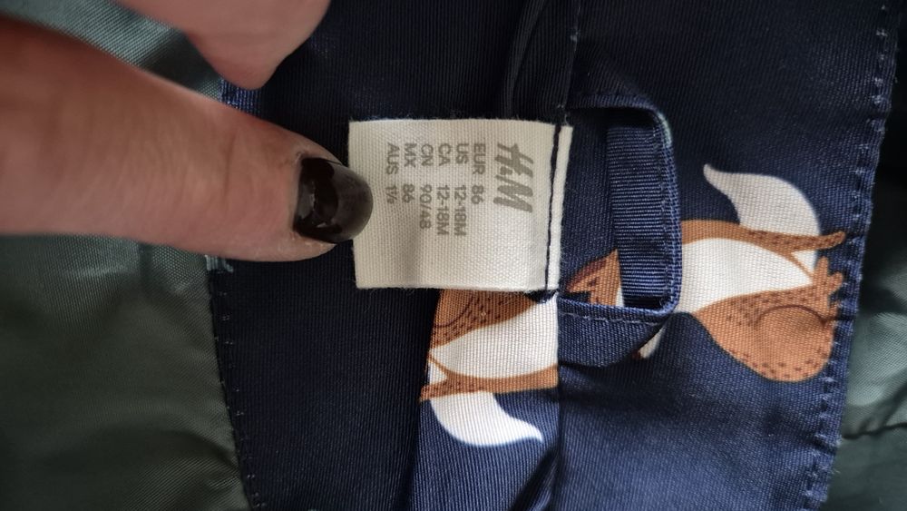 Kurteczka na jesień wiosnę H&M 86