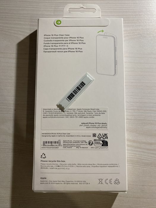 Apple Clear Case MagSafe do iPhone 16 Plus (Przezroczyste)