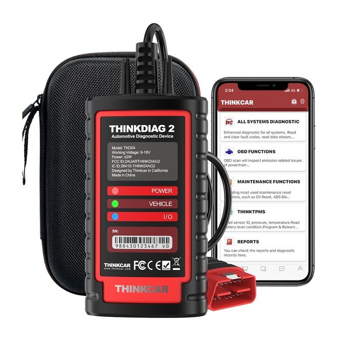Сканер авто Thinkdiag 2  (Лицензия). Адаптации. Поддержка CAN FD.