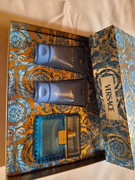 NOWY Zestaw Versace Man Eau Fraiche EDT 50ml + Żel + Balsam Oryginał