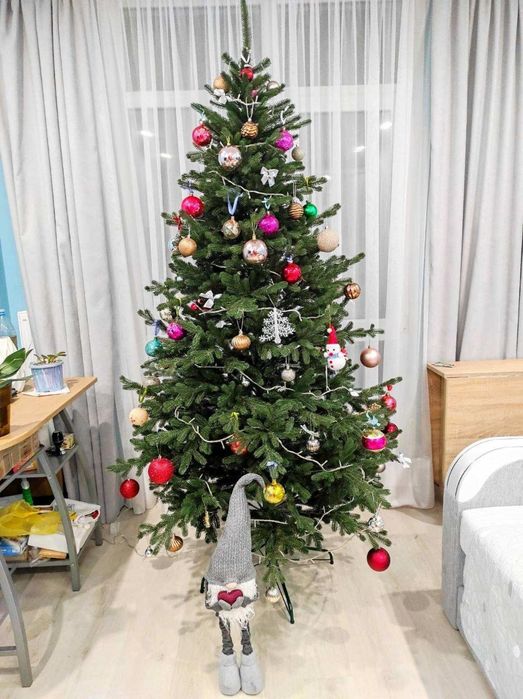 Віденська зелена 2,1 м  штучна лита ялинка преміум якості Сіга Груп