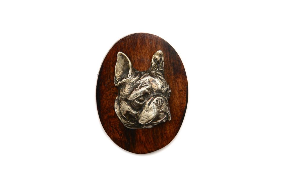 Boston Terrier broszka clipring drewniany Art-Dog
