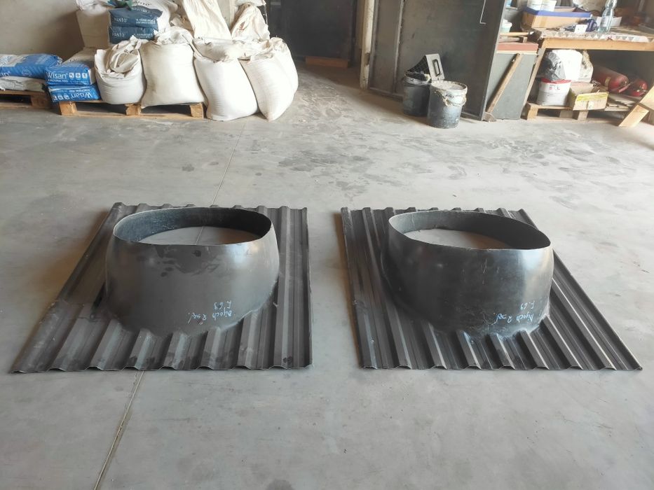 2 płyty kominowe fi 600 na blachę T-20 NOWE